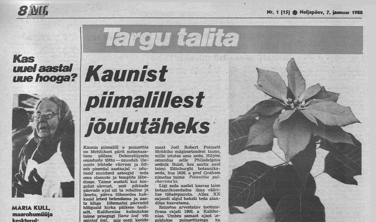 1988. aasta 7. jaanuaril ilmus esimene Targu Talita.