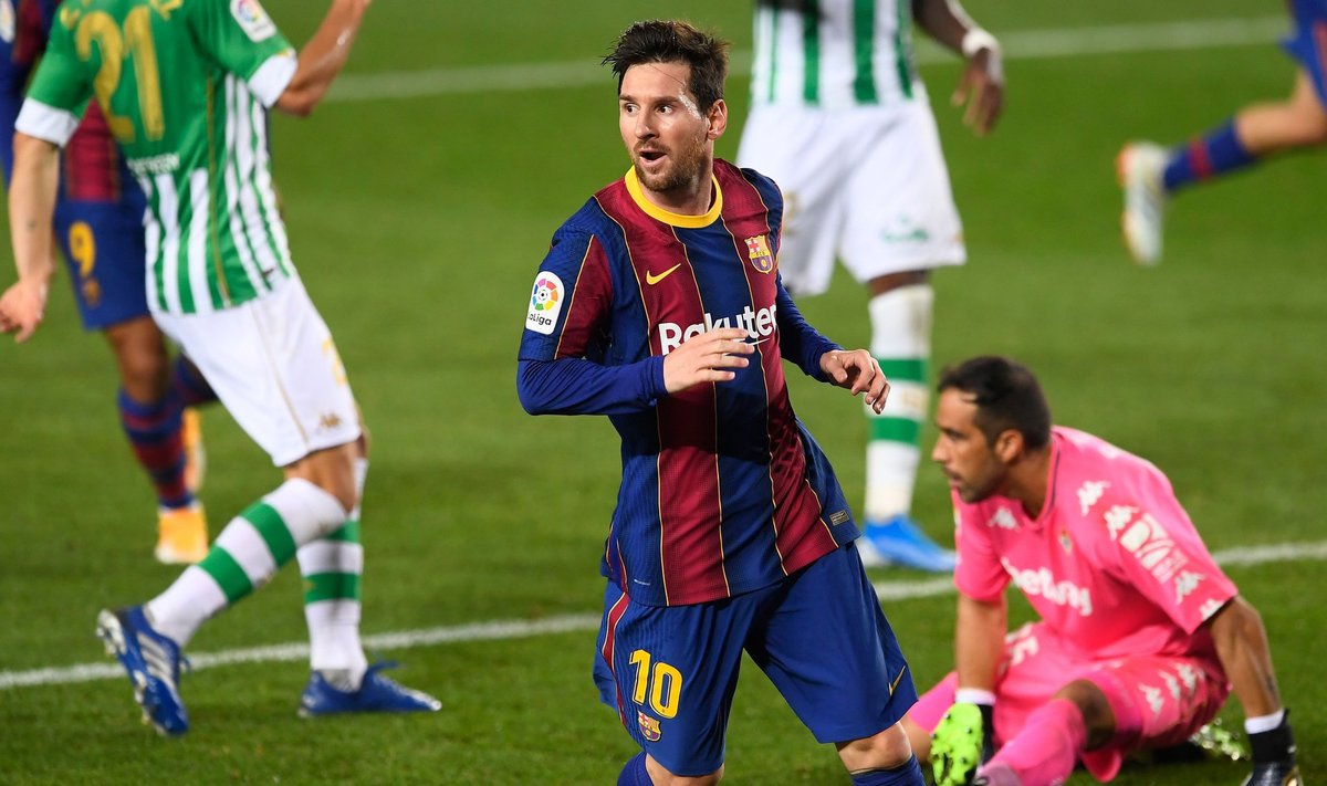 Lionel Messi lõi Real Betisi võrku kaks palli.