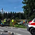 В Ласнамяэ фургон врезался в столб. Водителя доставили в больницу