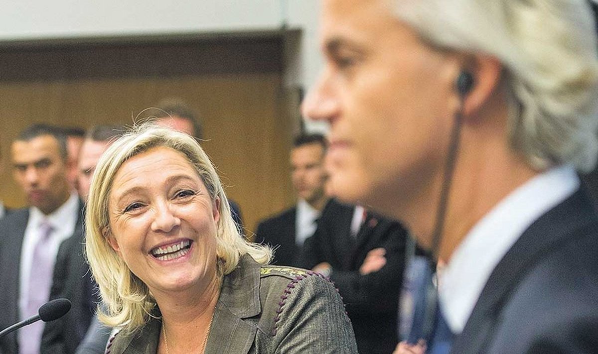 Geert Wilders (paremal) nimetas Marine Le Peni korduvalt uue alliansi bossiks.