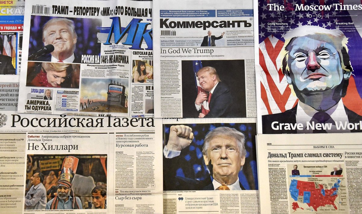 Trump võitis süsteemi! Kas Trump lõpetab kohe sanktsioonid? Nii nägid välja eilsete Vene lehtede esikaaned.