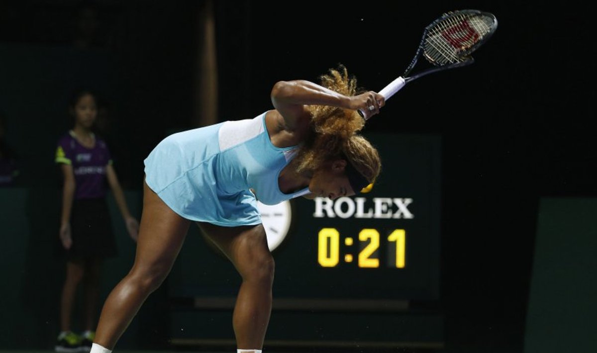 Serena Williams lõhkus reketi.