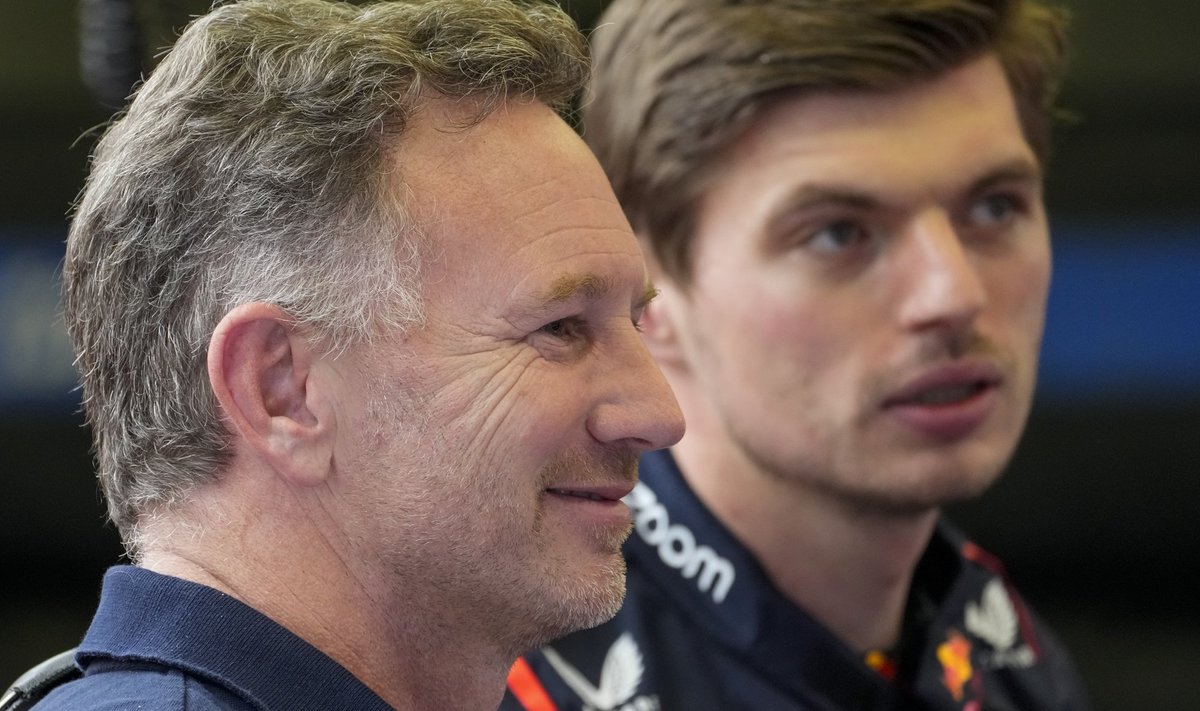 Red Bulli boss Christian Horner ja Max Verstappen