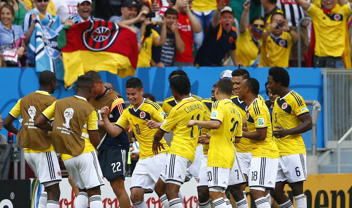 Kolumbia meeskonna võidutants