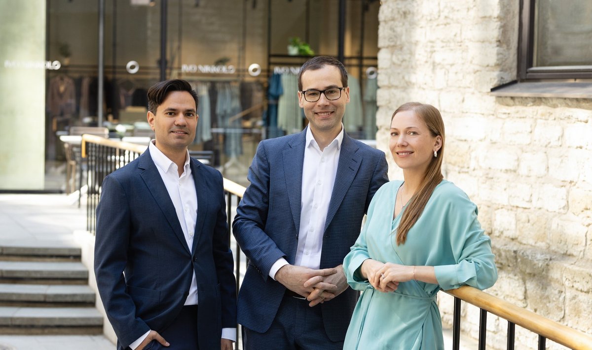 Chirag Mody, Martti Peetsalu ja Triinu Järviste.