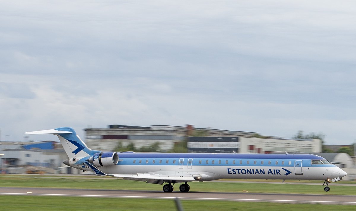 Estonian Airi hädamaandumine eile õhtul Tallinna lennuväljale.