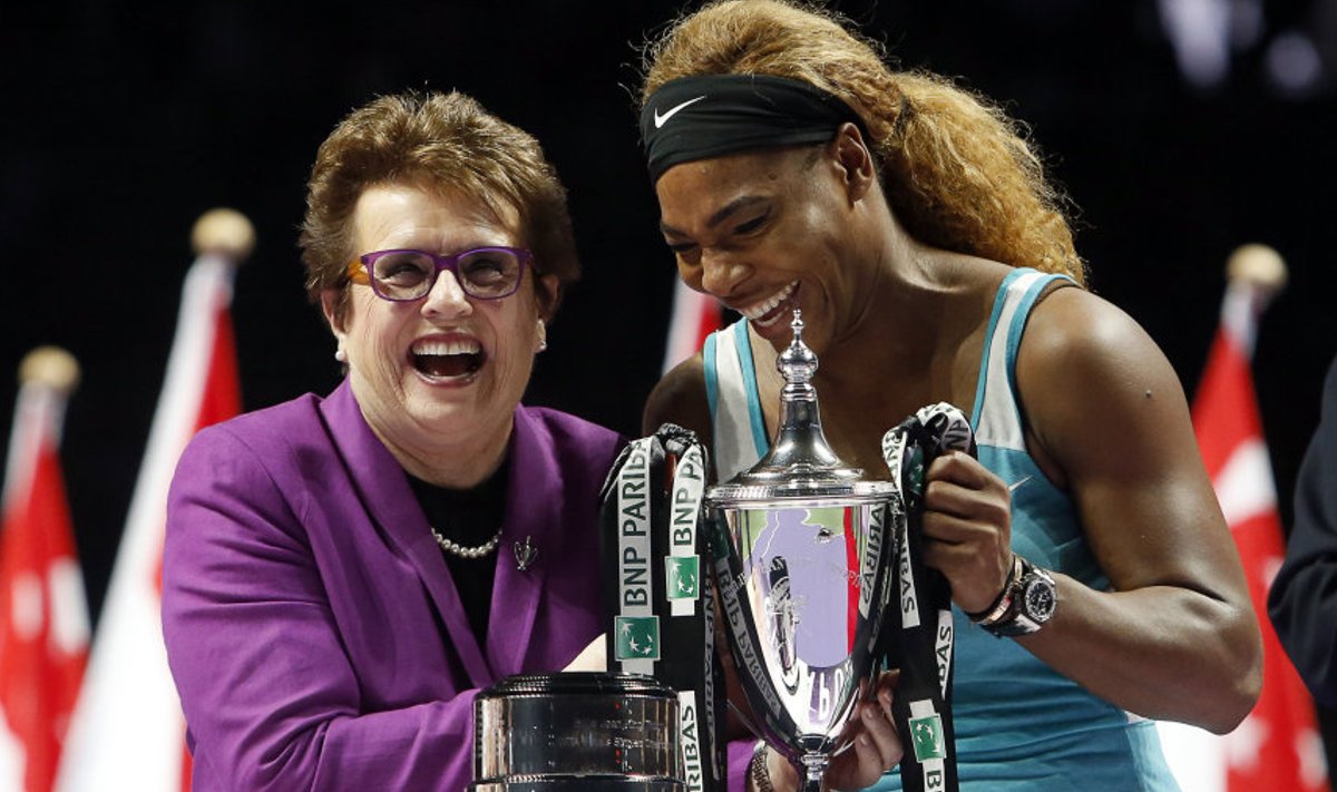Tenniselegend Billie Jean King koos Serena Williamsiga