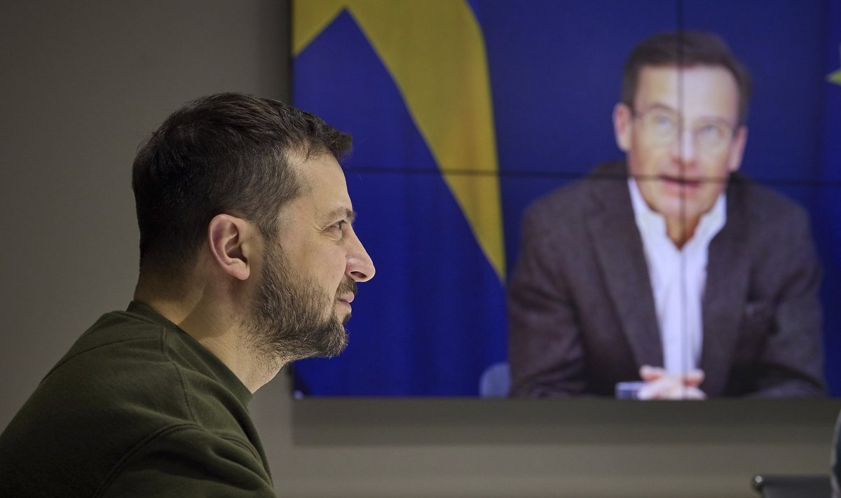 Rootsi peaminister Ulf Kristersson ja Ukraina president Volodõmõr Zelenskõi pidasid 6. jaanuaril maha virtuaalkohtumise.