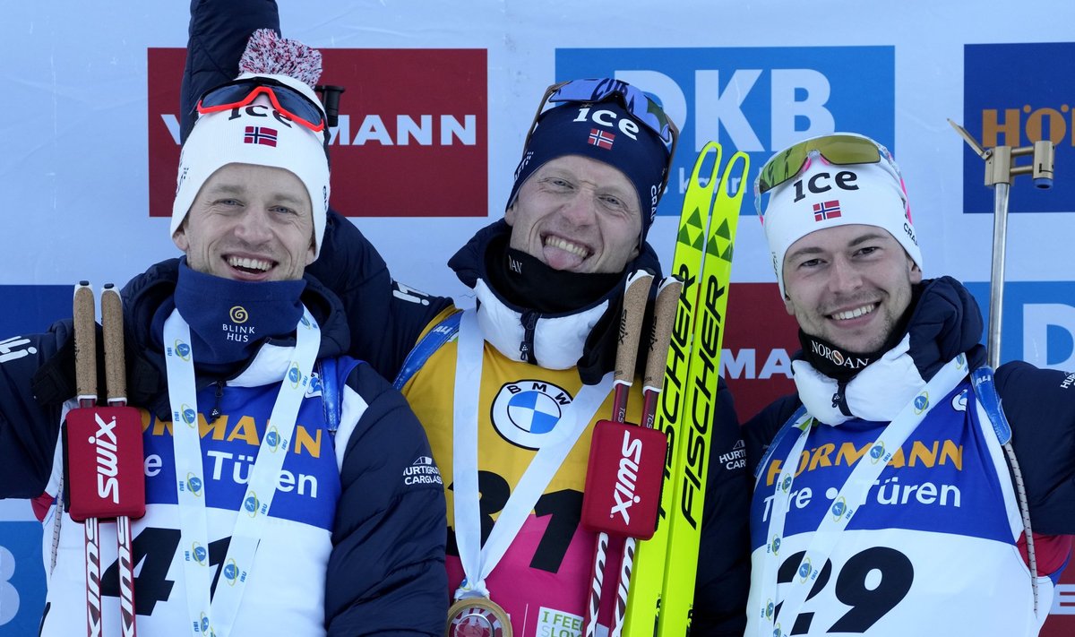 Pokljuka sprindisõidu esikolmik.