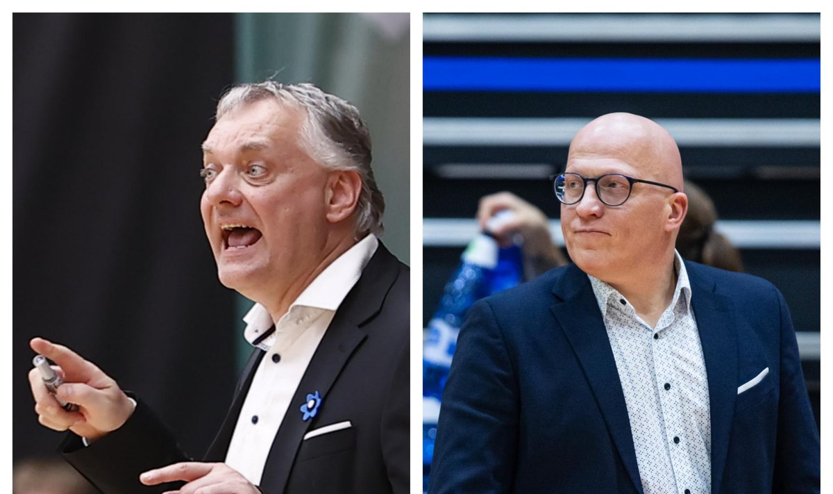Pärnu peatreener Gert Kullamäe ja Viimsi loots Valdo Lips. Kumb jääb peale?