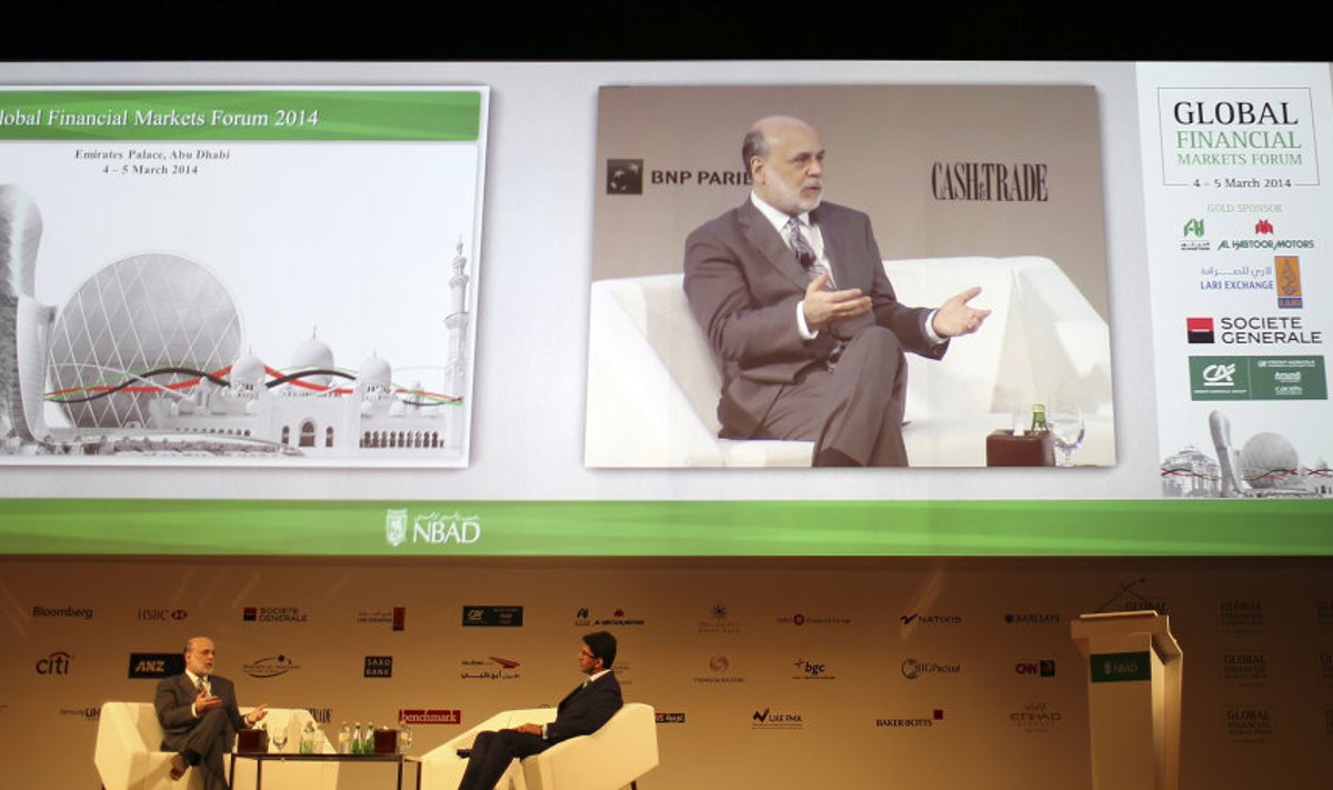 Bernanke kasseeris esinemise eest Global Financial Markets Forumil 4. märtsil 2014. Abu Dhabis 250 000 dollarit.