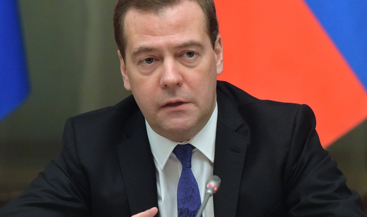 Venemaa peaminister Dmitri Medvedev täna selle aasta viimasel valitsuskabineti nõupidamisel.