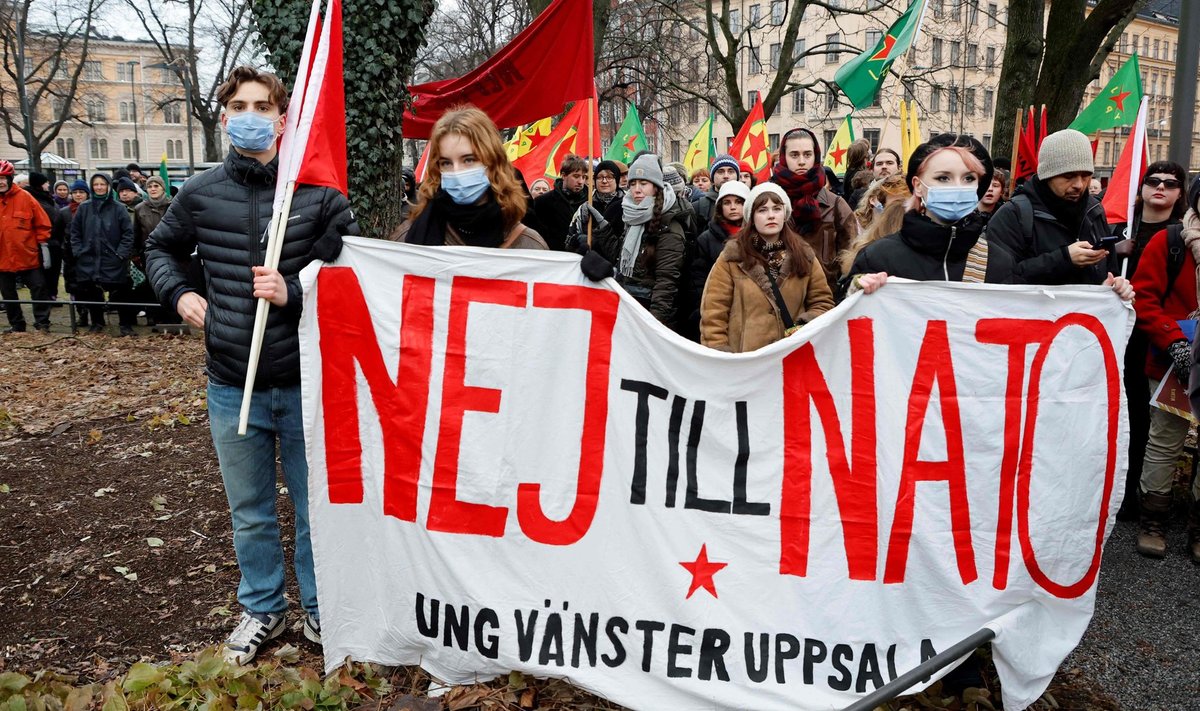 Kurdide NATO-vastane meeleavaldus 23. jaanuaril Stockholmis
