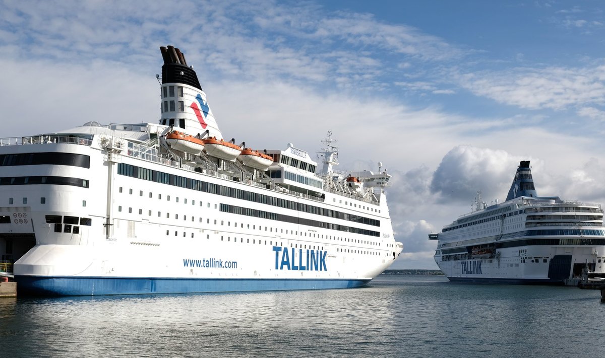 Tallinki laevad Tallinna sadamas.