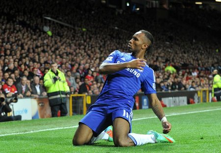 Chelsea ründaja Didier Drogba pärast 1:0 väravat