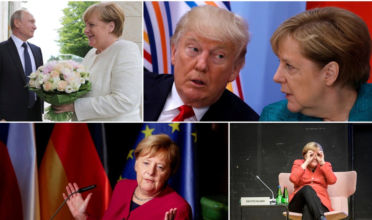 Angela Merkel Vladimir Putini ja Donald Trumpiga ning Tallinnas