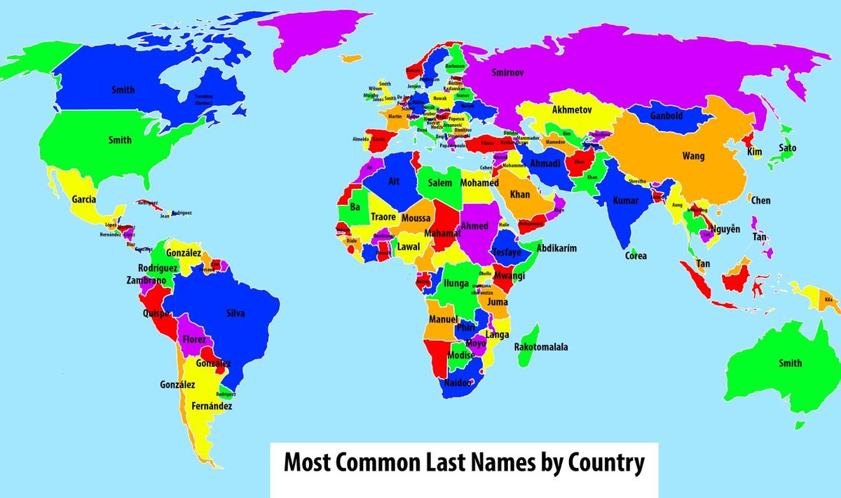 Perekonnanimed üle maailma.