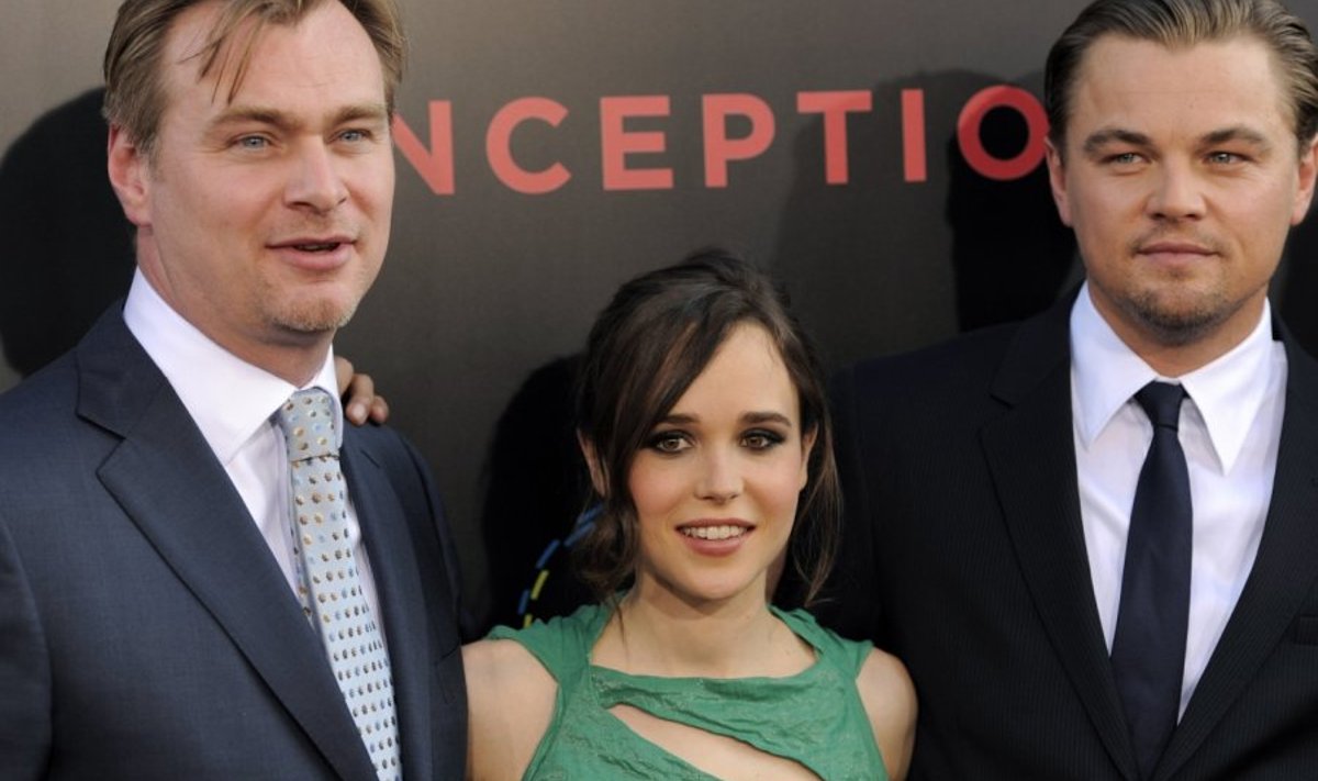 Christoper Nolan, Ellen Page, Leonardo DiCaprio 