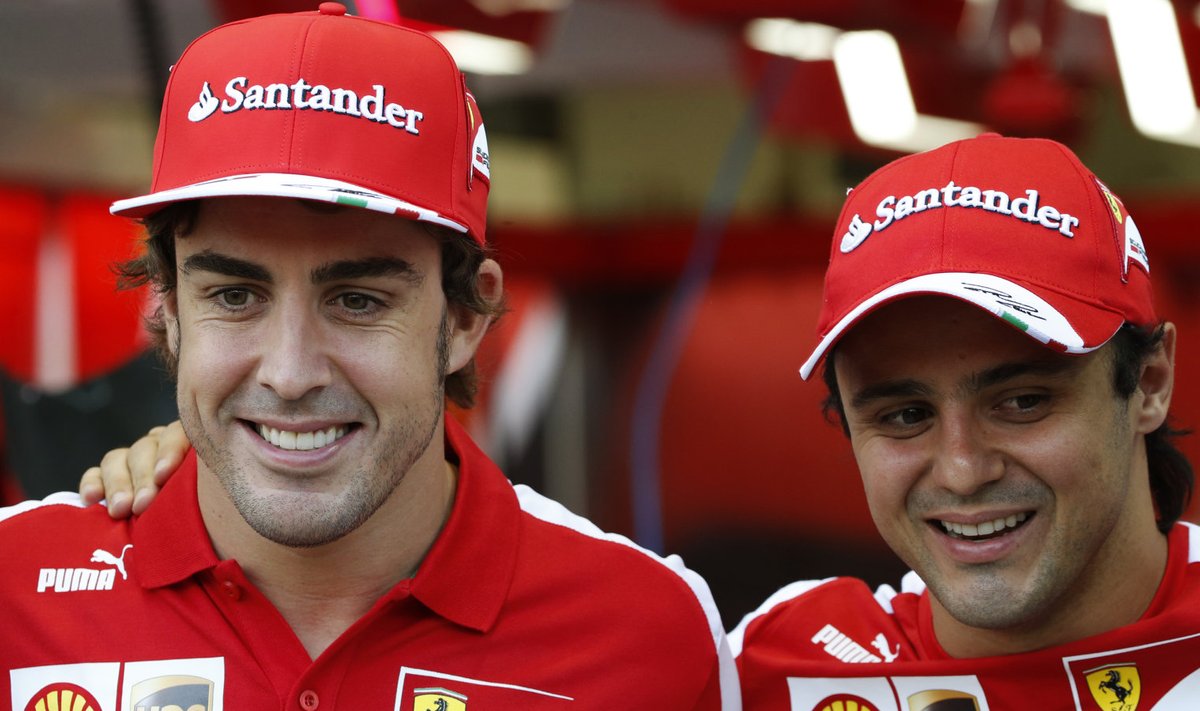 Fernando Alonso ja Felipe Massa olid Ferraris tiimikaaslased aastatel 2010-2013.