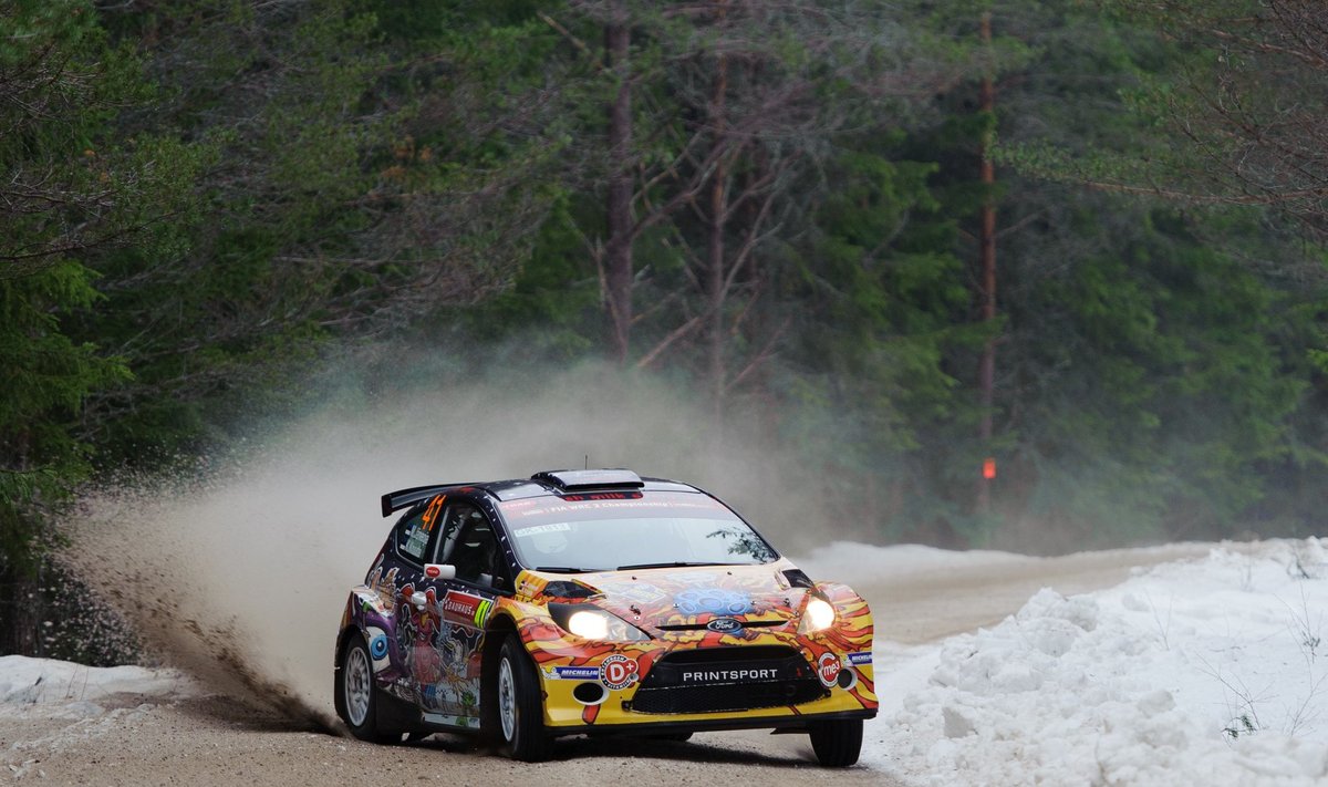 Karl Kruuda võitis 2014. aastal WRC2 arvestuses Rootsi talveralli.