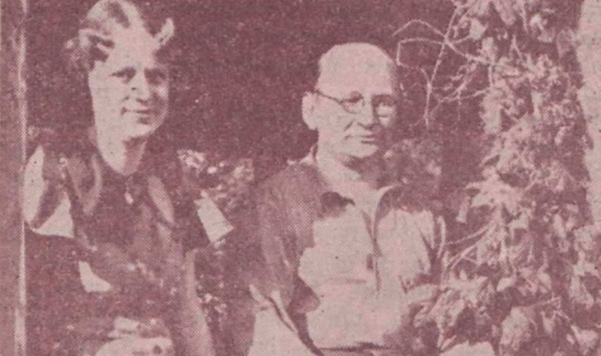 ВЛЮБЛЕННЫЕ: Надя Пеэди-Хоффманн и Аугуст Алле во время летнего отдыха на озере Пюхаярв в 1934 году. 