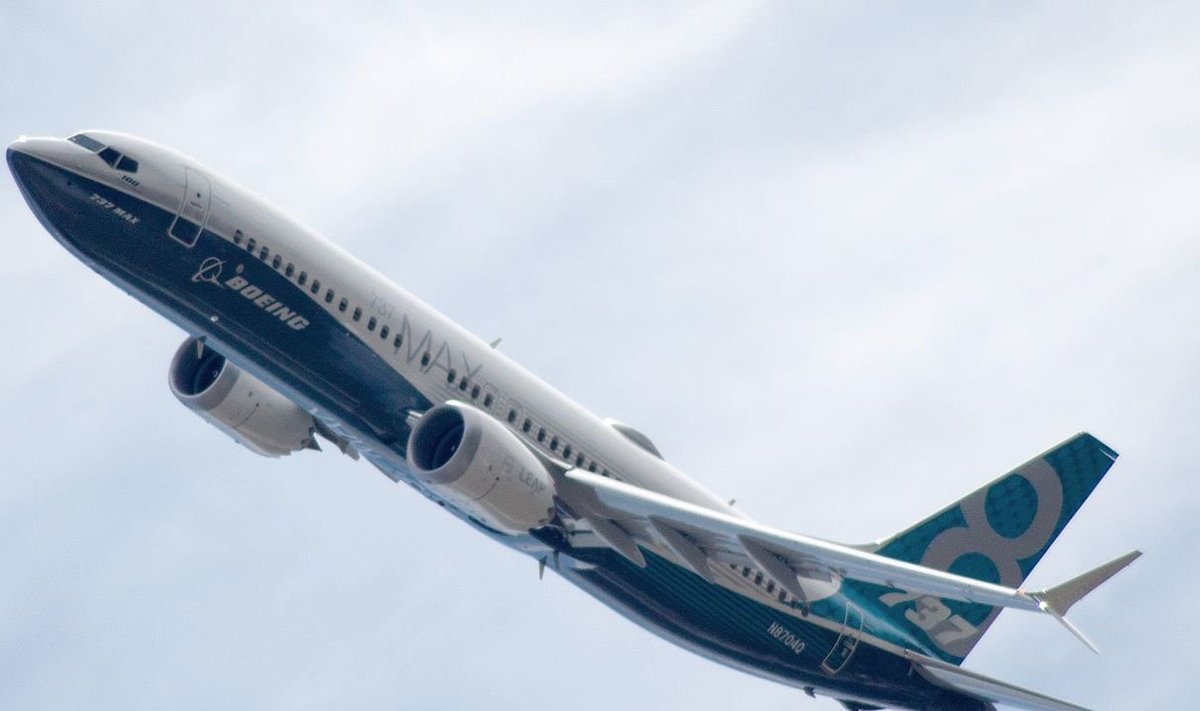 Boeing 737 MAX 8 tõisis õhku mullusel Farnborough lennundusnäitusel. 