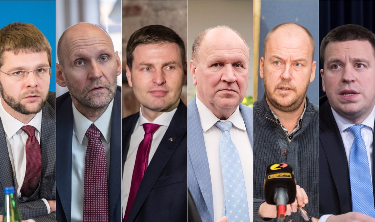 Jevgeni Ossinovski, Helir-Valdor Seeder, Hanno Pevkur, Mart Helme, Artur Talvik ja Jüri Ratas