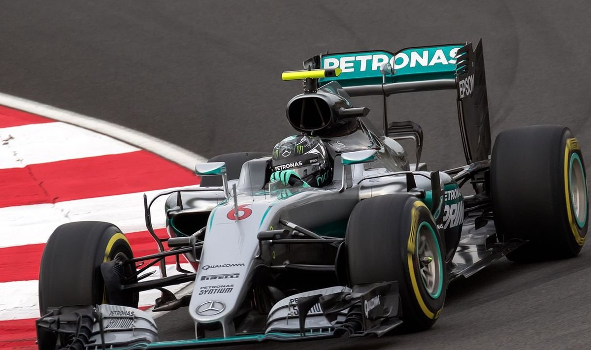 Nico Rosbergi mullune võiduauto Mercedeselt. Sel aastal ta enam ei sõida.
