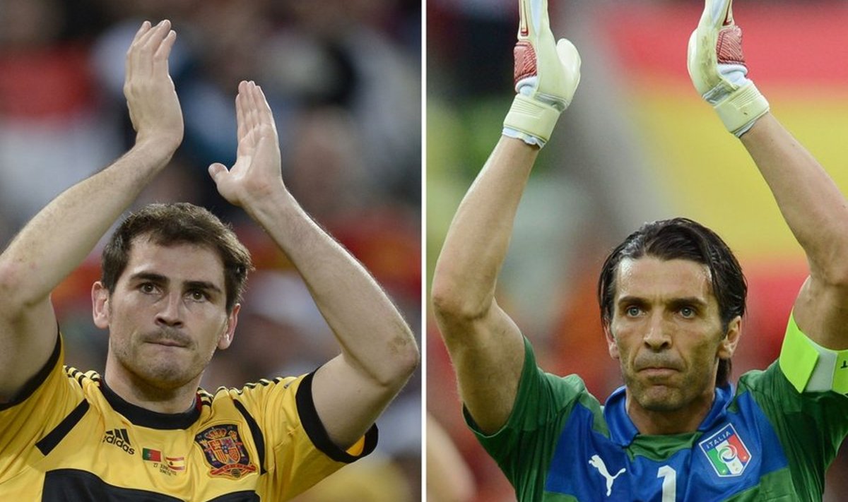 Koondiste kaptenid Iker Casillas ja Gianluigi Buffon