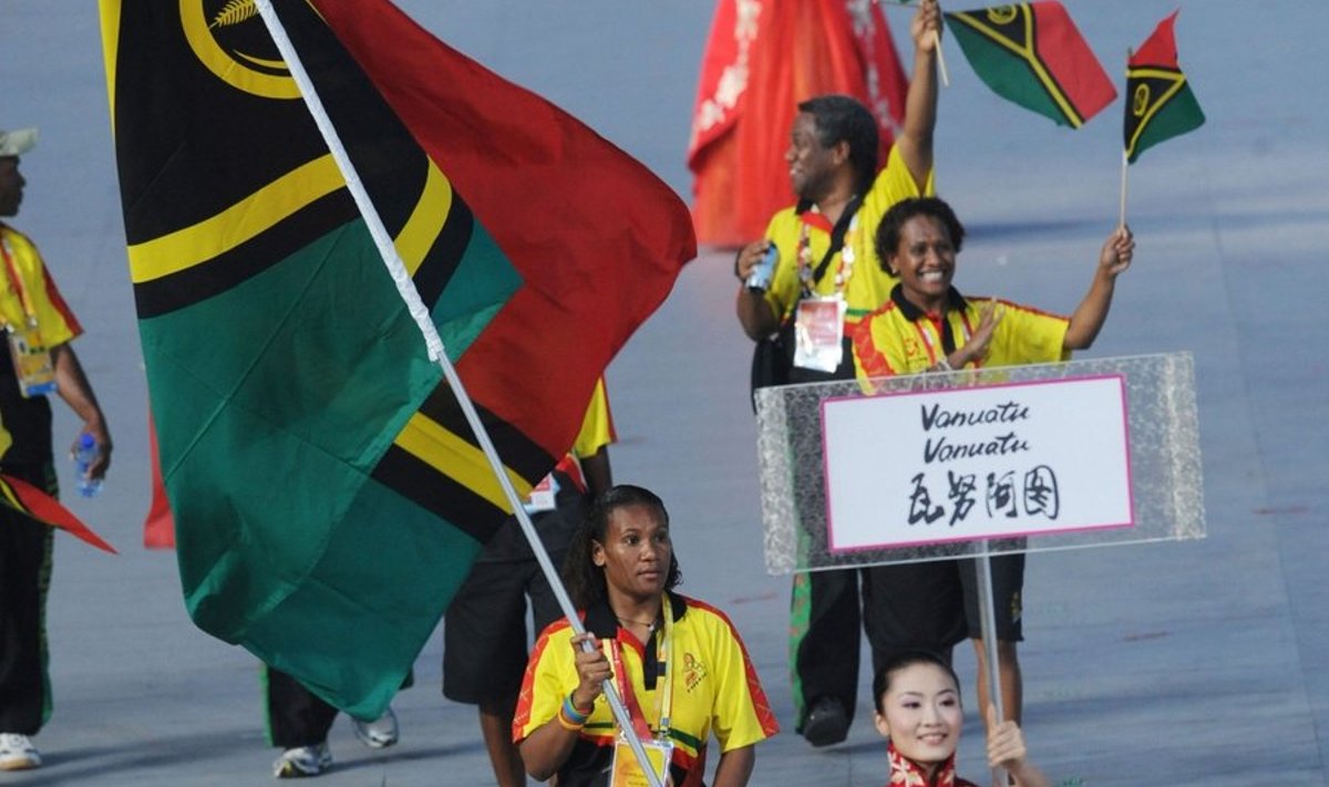 Vanuatu sportlane olümpia avatseremoonial
