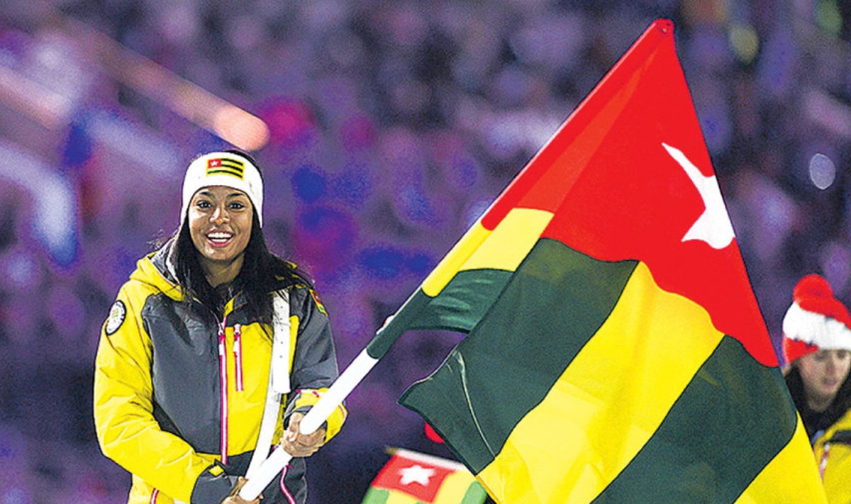 Togo lippu kandis avatseremoonial Mathilde Amivi Petitjean.