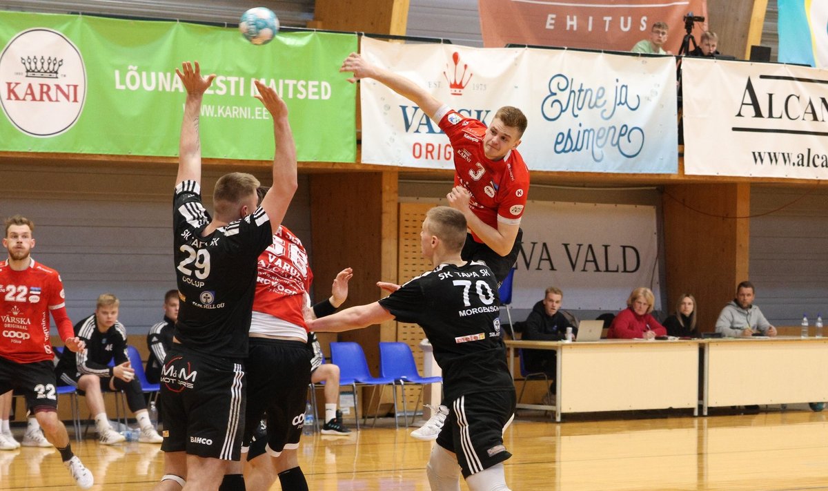 Tõnis Kase (palliga) oli oma tiimi resultatiivseim ning Põlva Serviti on finaalist ühe võidu kaugusel.