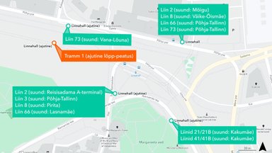 СХЕМЫ | В первые выходные мая в Таллинне трамваи в направлении Копли ездить не будут. Читайте, какая есть альтернатива