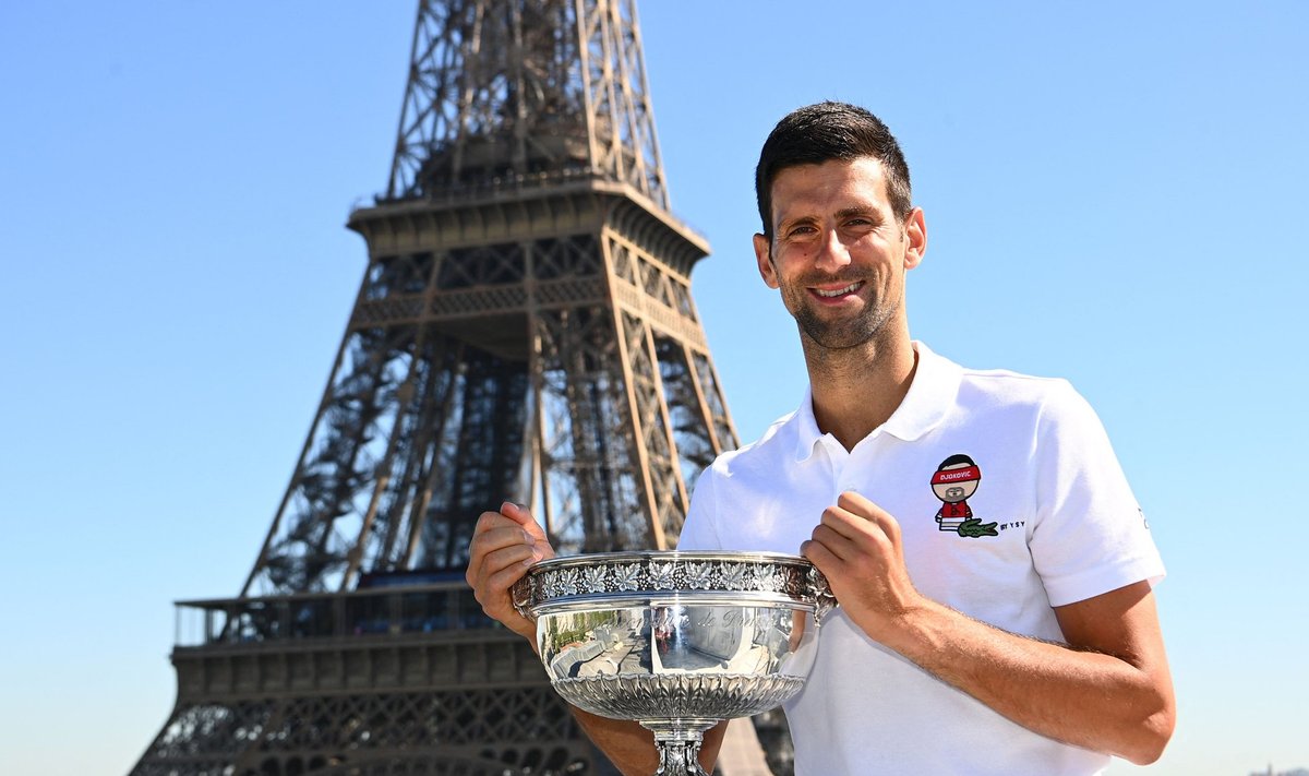 Novak Djokovic, Eiffeli torn ja Prantsusmaa lahtiste võidukarikas