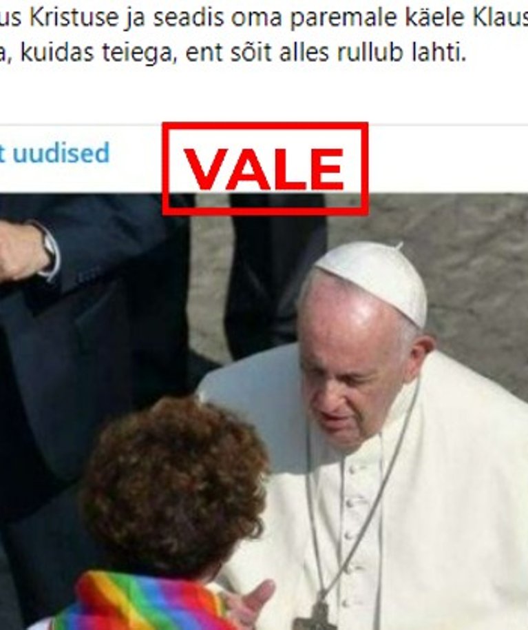 Valeinfo paavst Franciscuse kohta