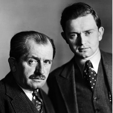 Конструктор Фердинанд Порше с сыном Ферри, 1934 год