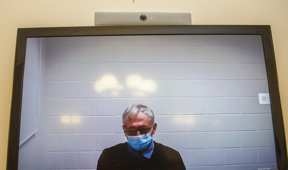 LASKE MIND LAHTI! Suurärimees Hillar Teder osales veebruari algul oma vahistamise arutelul video teel kinnipidamiskohast.