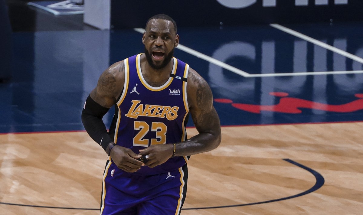 LeBron James aitas Lakersi võidule, kuid kuue parema sekka see võistkonda siiski ei aidanud.