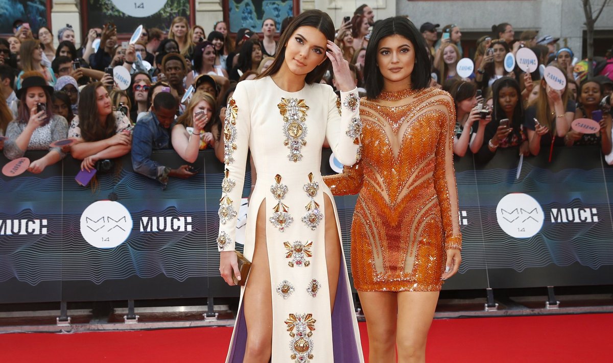 Kendall Jenner and Kylie Jenner arrive on the red carpet to host the MuchMusic Video Awards (MMVA) in Toronto