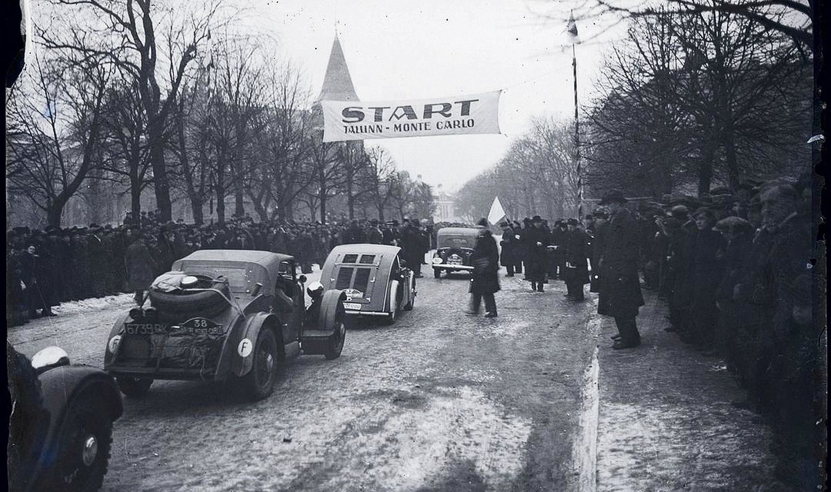 Monte Carlo tähesõidu start Tallinnas Estonia puiesteel.