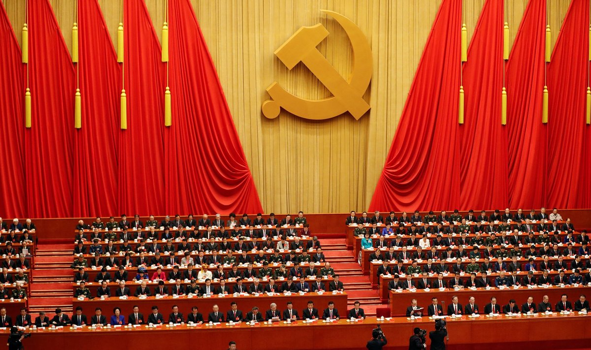 President Xi peab Hiina Kommunistliku Partei 19. kongressi avakõnet.