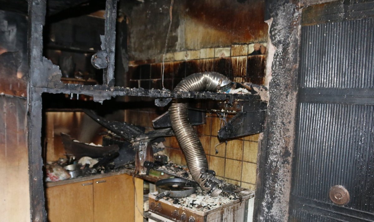 Põlenud köök Tartus