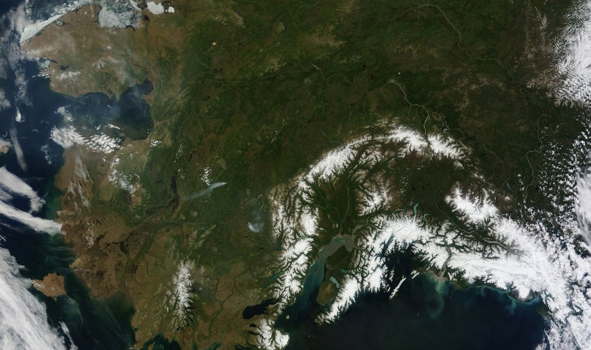 Alaska poolsaar satelliidipildil. 