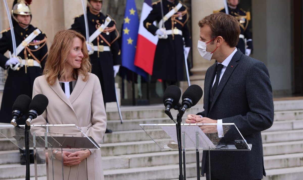 Kaja Kallase ja Emmanuel Macroni kohtumine novembris Elysées