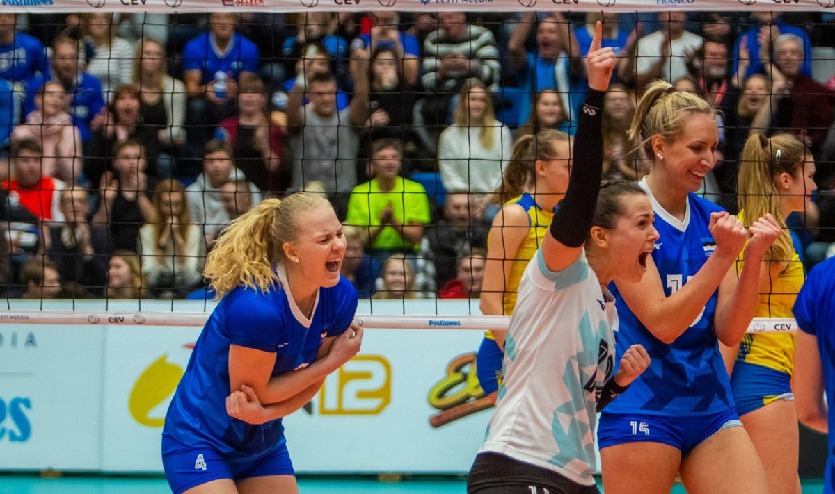 Eesti naised suutsid suure publiku ees oma mängu üles leida ja saada ülitähtsa võidu.
