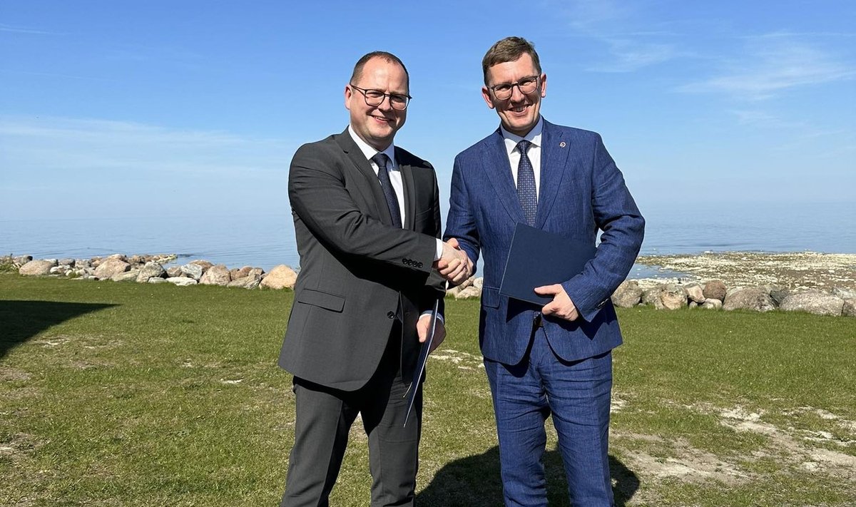 Läti kliima- ja energiaminister Raimonds Čudars ja kliimaminister Kristen Michal.