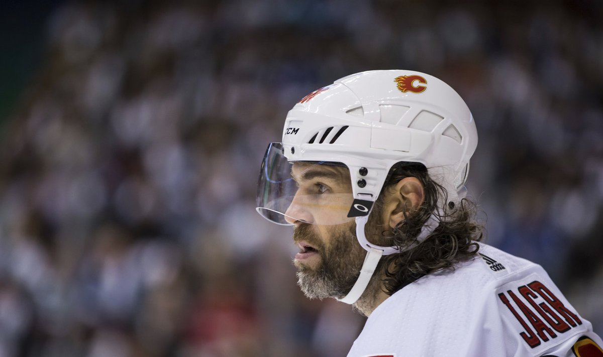 Pilt 2017. aastast, kui Jagr mängis veel NHL-is Calgary Flamesis.