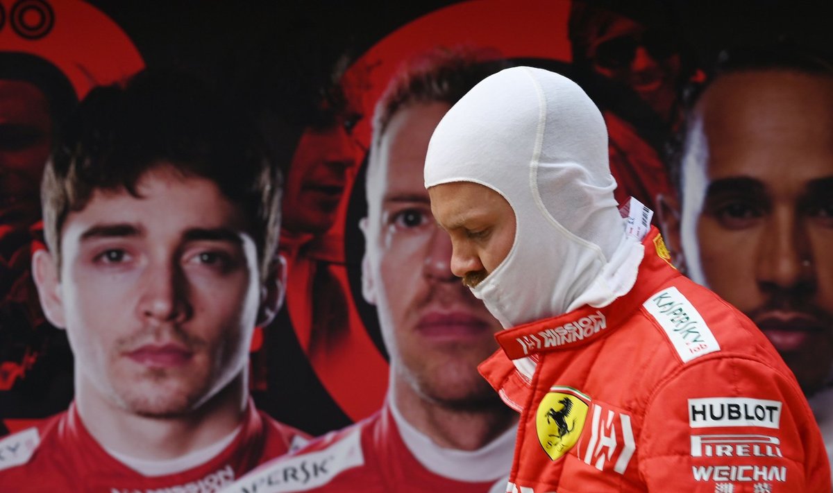 Sebastian Vettel ja Charles Leclerc (postril)