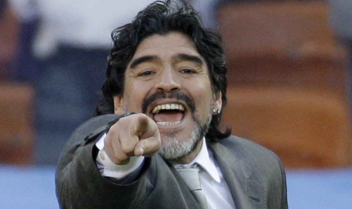 Argentina koondise treener Diego Maradona