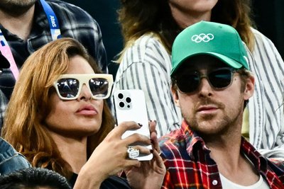 Eva Mendes ja Ryan Gosling Pariisi olümpial